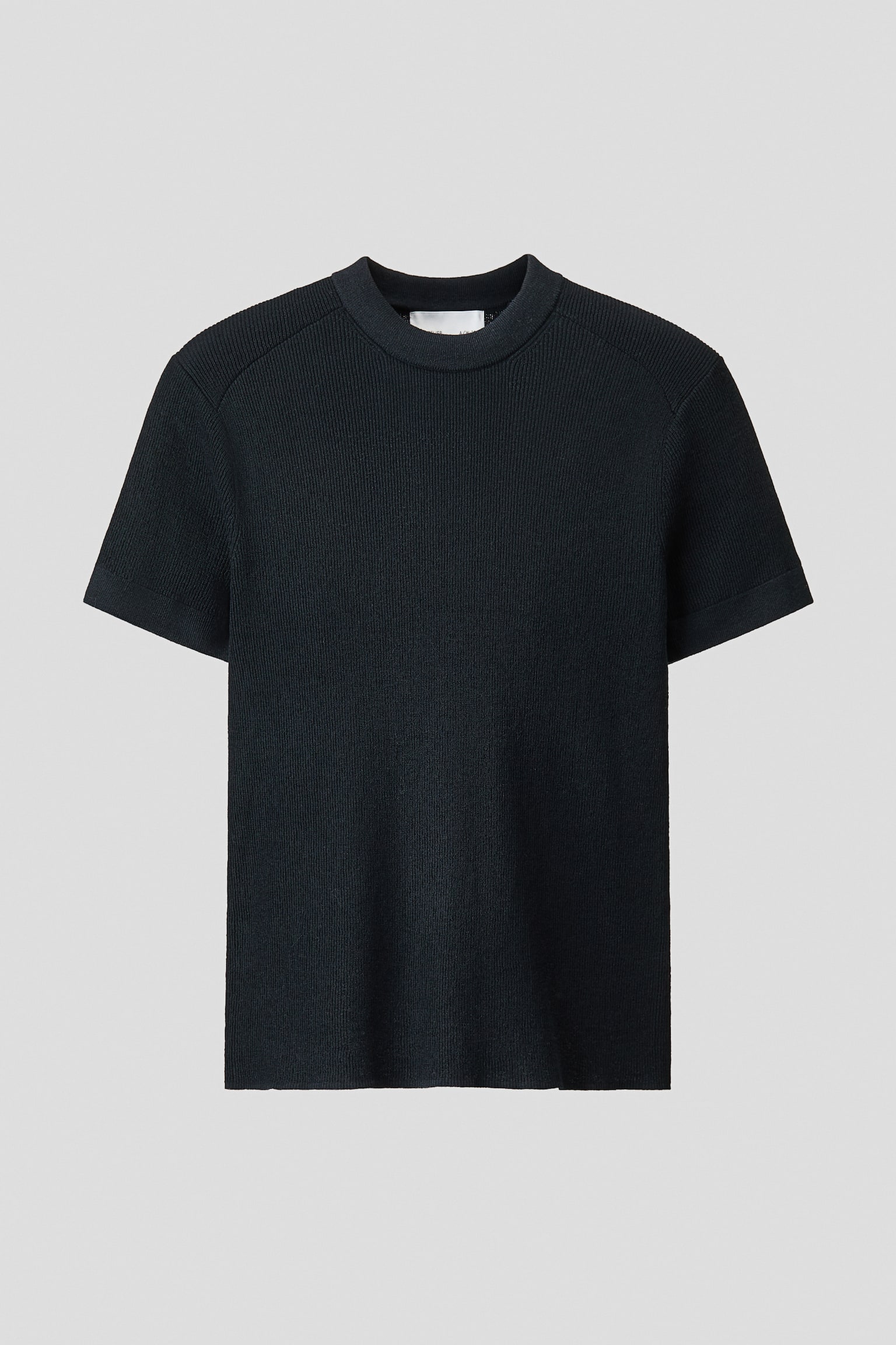 Мужская футболка H&M Slim-Fit Knit Wool-Blend, цвет: Тёмно-синий — фото 1