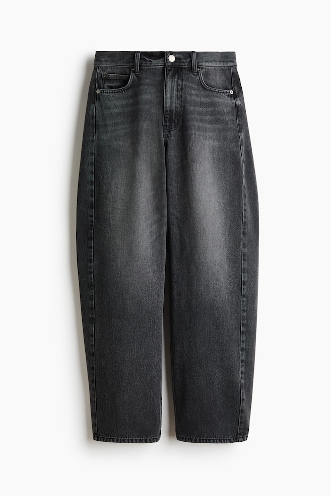 Barrel Regular Waist Jeans - Denimschwarz/Denimblau - 1