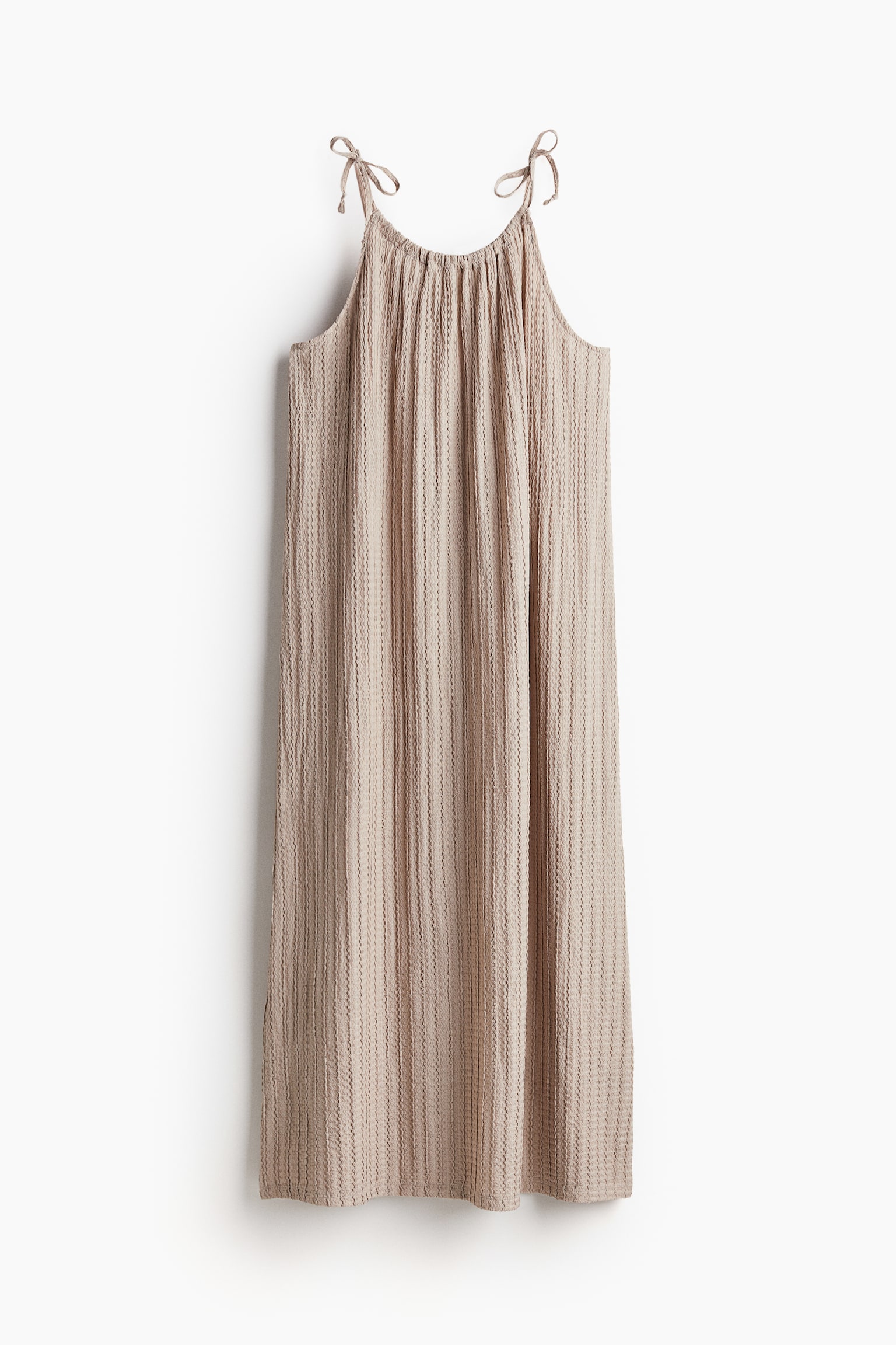 Textured Jersey Dress - Beige - 2