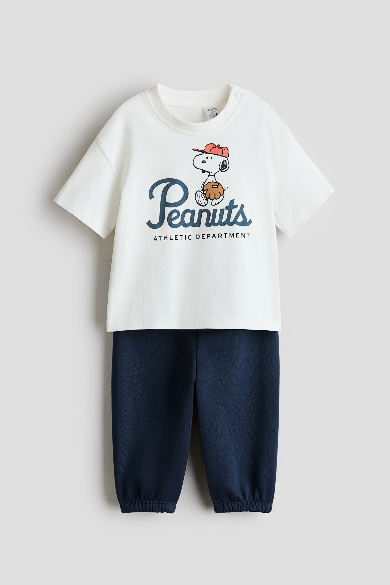 2-piece T-shirt and joggers set - Navy blue/Snoopy
