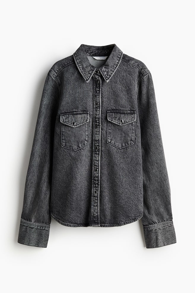 Denim shirt - Dark denim grey/Light denim grey/Light denim blue/Dark denim blue/Denim blue/Washed out - 1