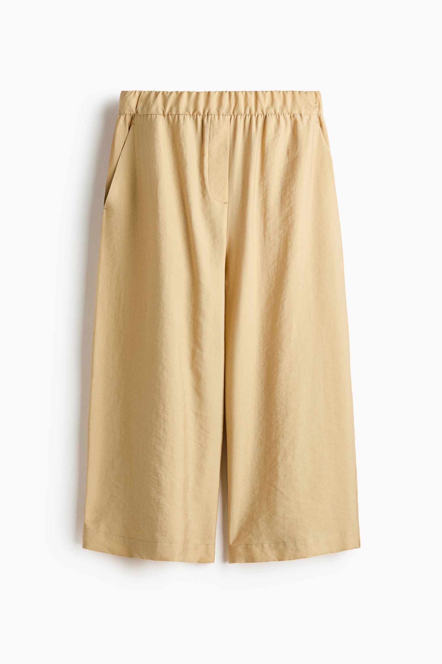 Straight-Leg Lyocell-Blend Pants - Beige - 1
