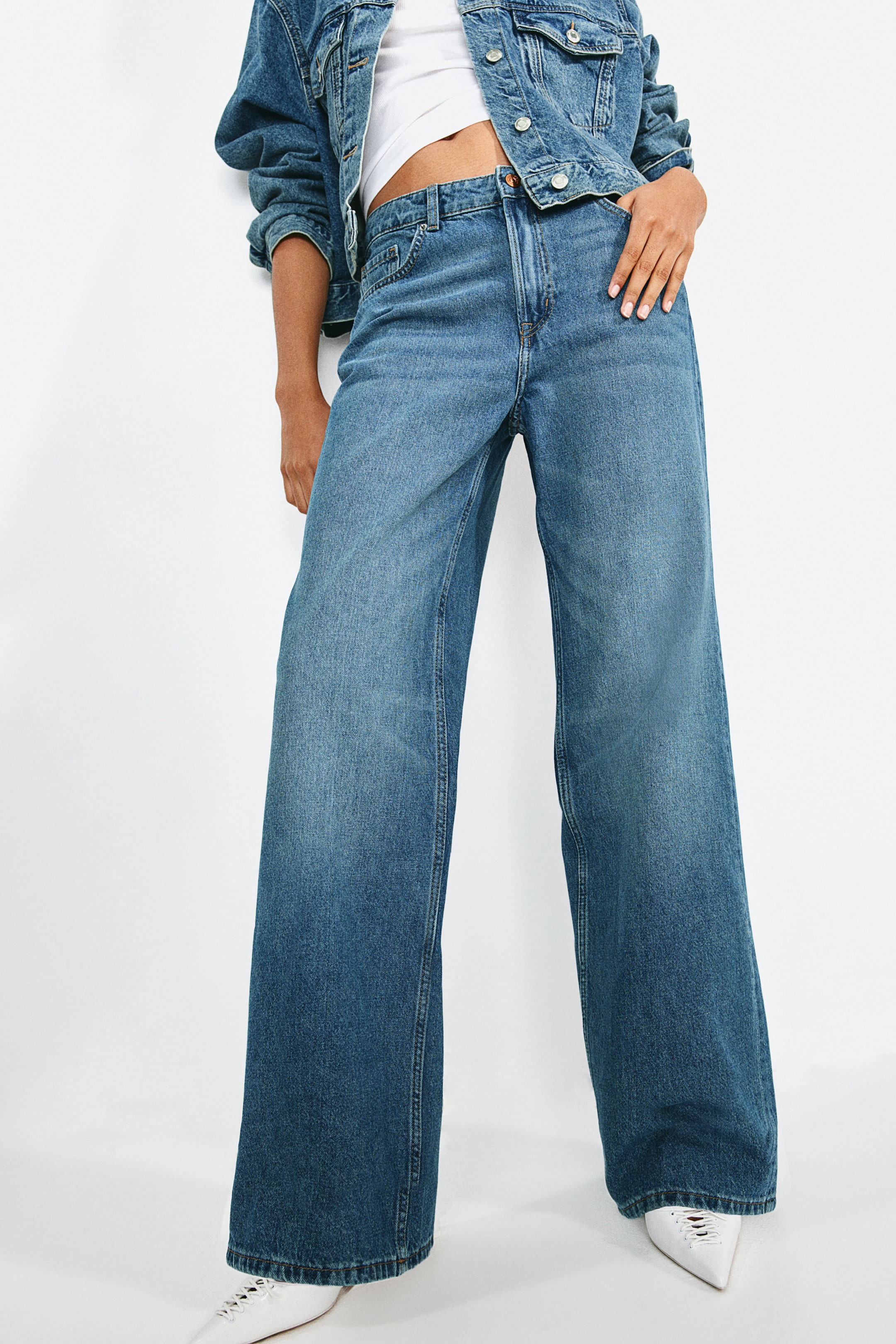 Wide High Jeans - Denim blue - Ladies | H&M GB 2