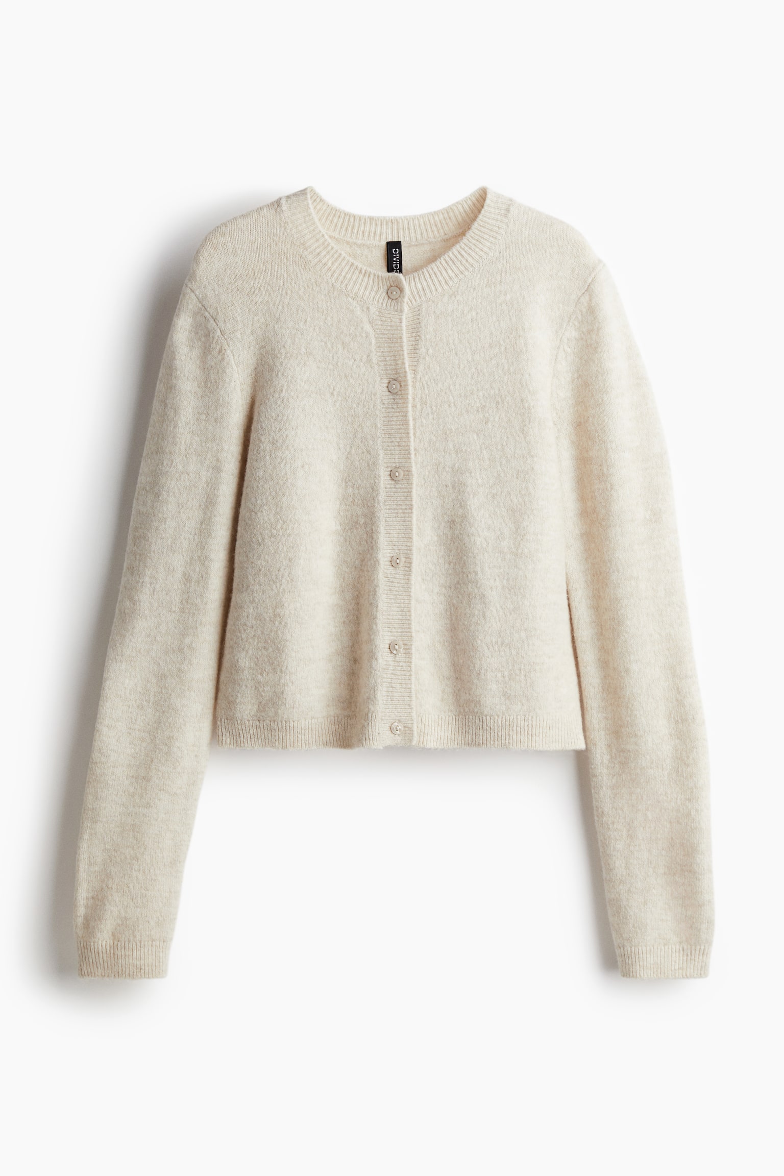 Fine-knit cardigan - Light beige marl/Grey marl/Light dusty pink/Dark brown/Beige marl/Cream/Black - 2