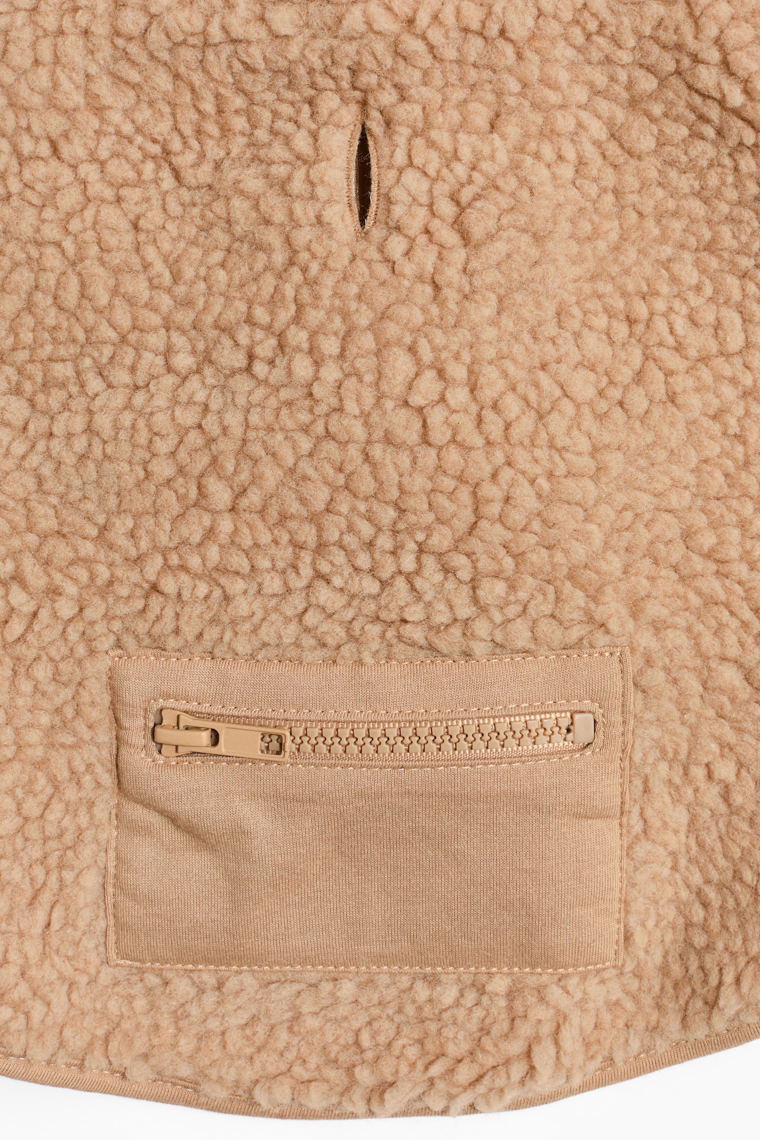 Женское пальто H&M Teddy Fleece Dog, цвет: Бежевый — фото 5