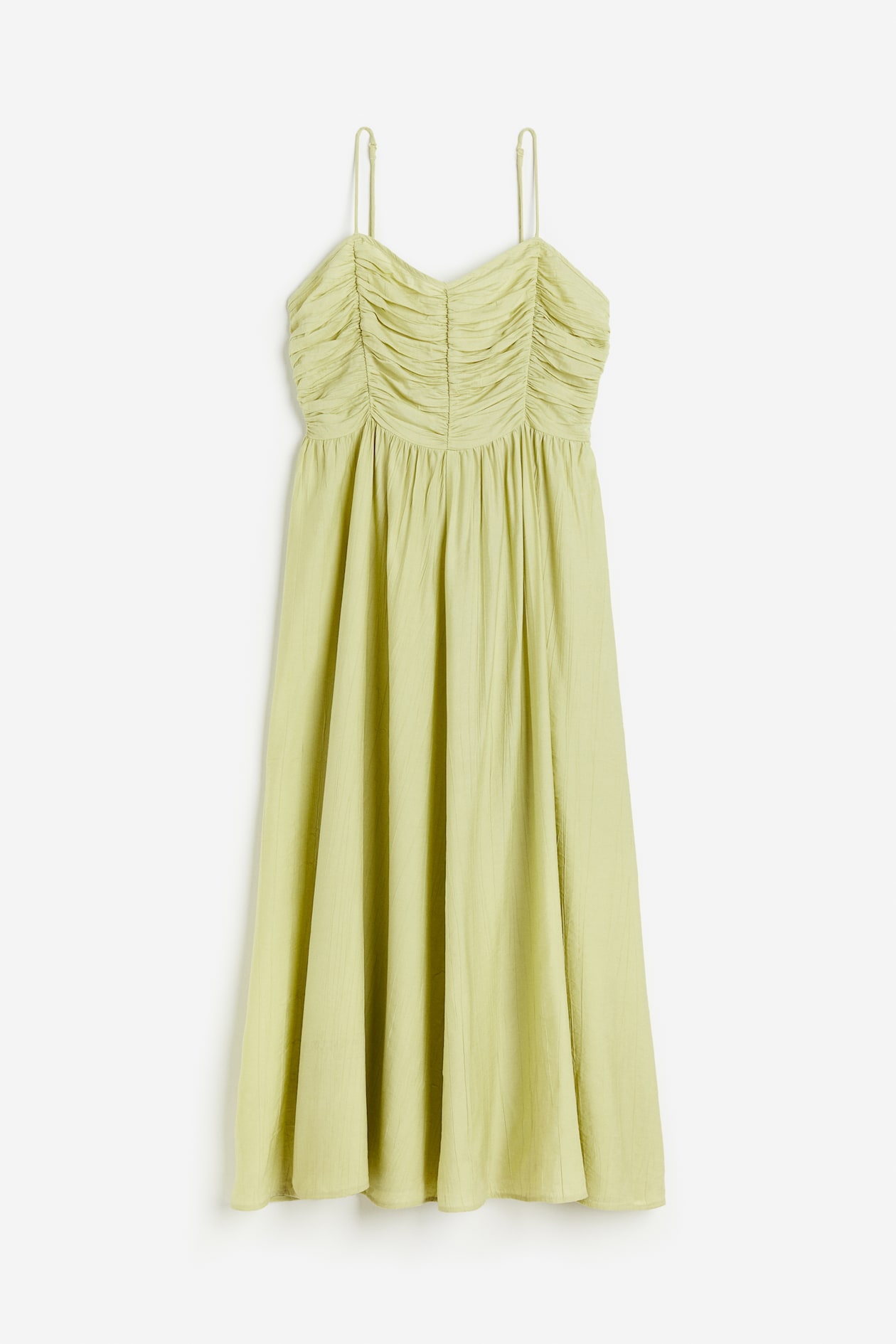 Women's Pistachio green Gathered-bodice dress | H&M SG
