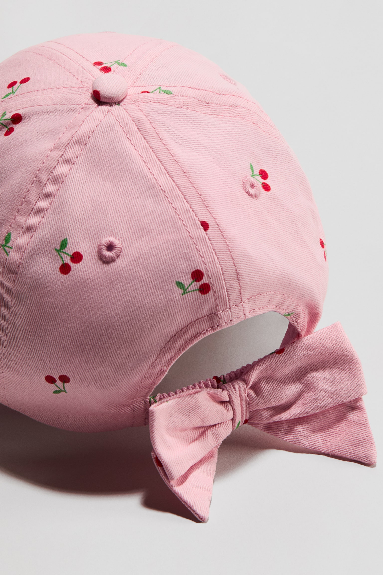 Детская кепка H&M Bow-Detail Cotton, цвет: Розовый — фото 2