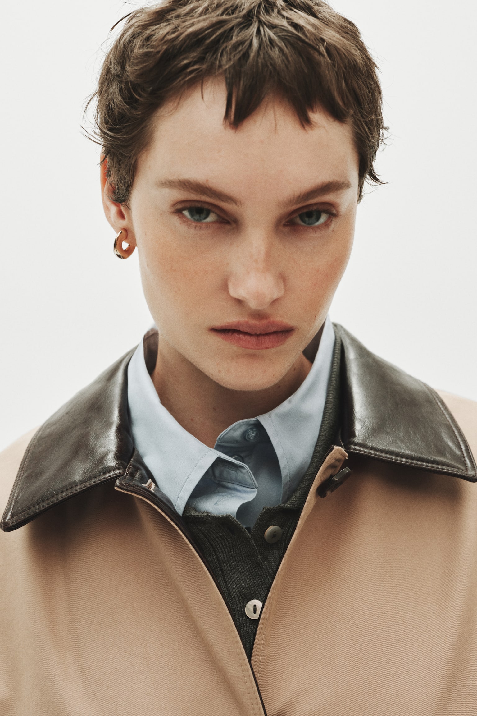 Twill car coat - Beige - 3