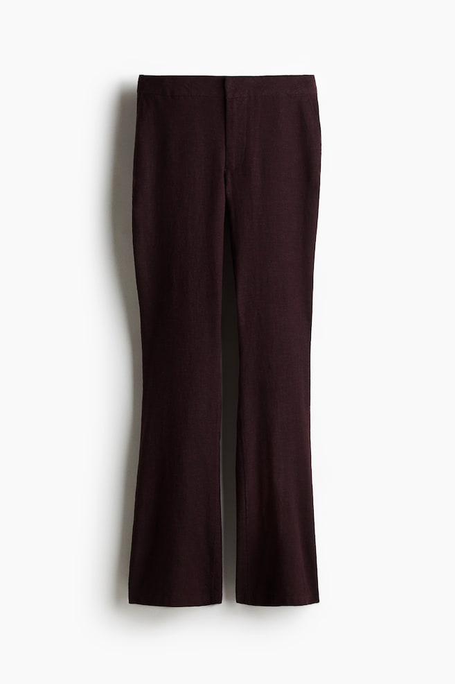 Pantalón sastre en mezcla de lino - Burdeos/Beige claro/Raya diplomática/Gris/Crema/Negro - 1