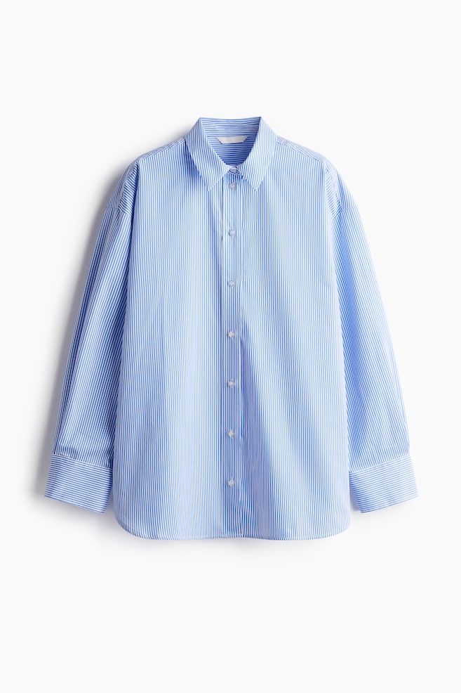 Poplin shirt - Blue/Striped - 1