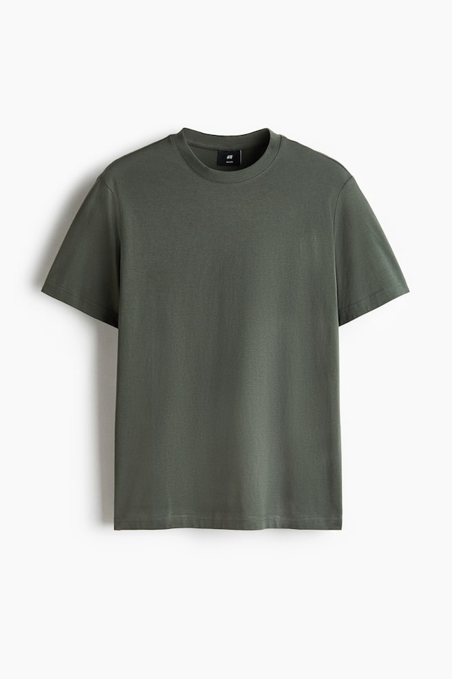 Regular Fit T-shirt - Dark khaki green/Black/White/Dark gray/Brown/Gray melange/Dark teal/Navy blue/Lilac/Beige/Orange/Khaki green/Teal - 1