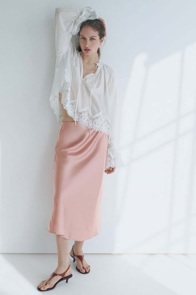 Falda midi - Rosa claro/Crema/Diseño de leopardo/Beige claro/Beige oscuro/Diseño leopardo/Negro - 5