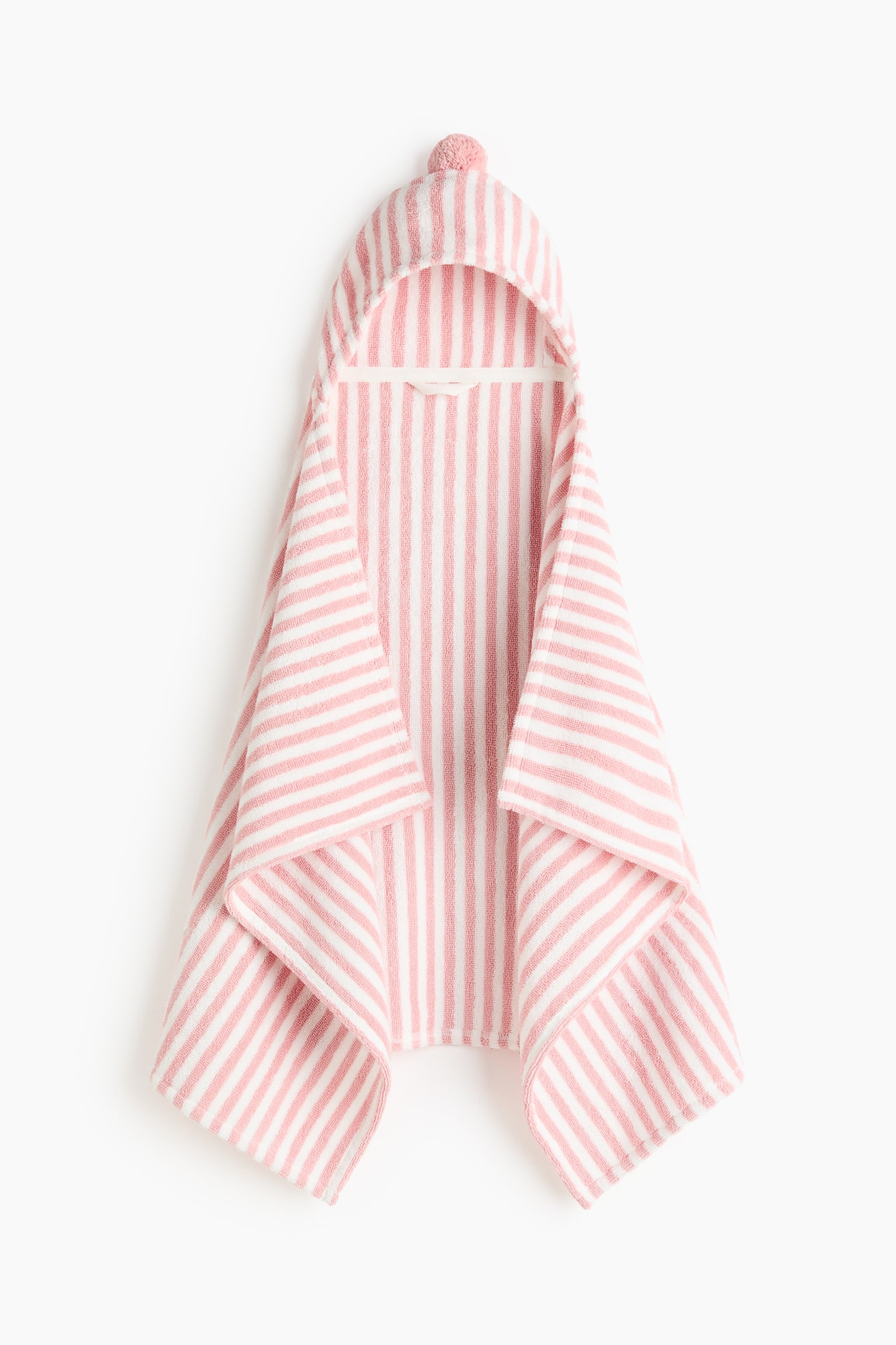 Serviette de bain à capuche - Rose clair/rayé/Taupe clair/rayé