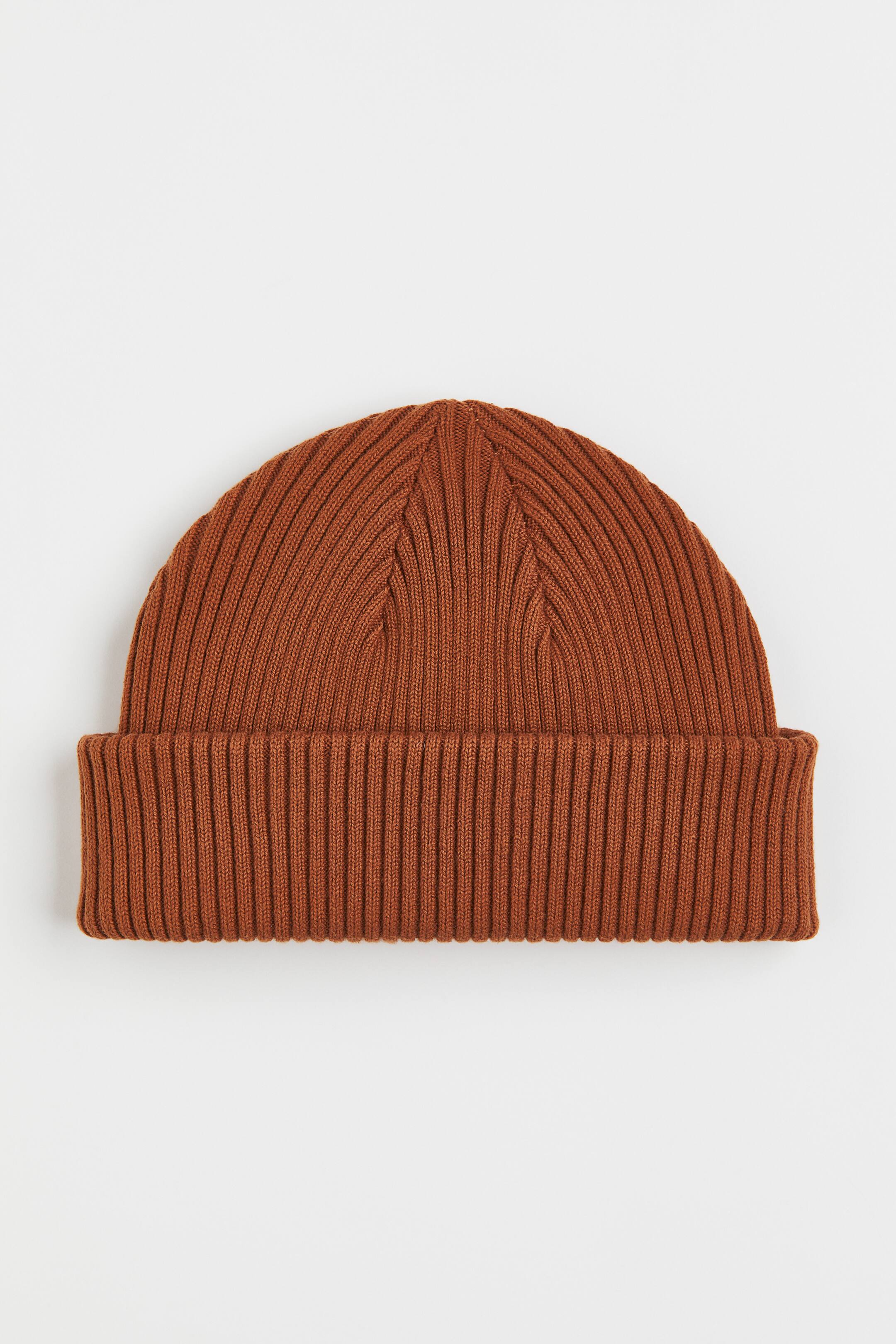 View larger image: Rib-knit hat - Brown - Men | H&M 1