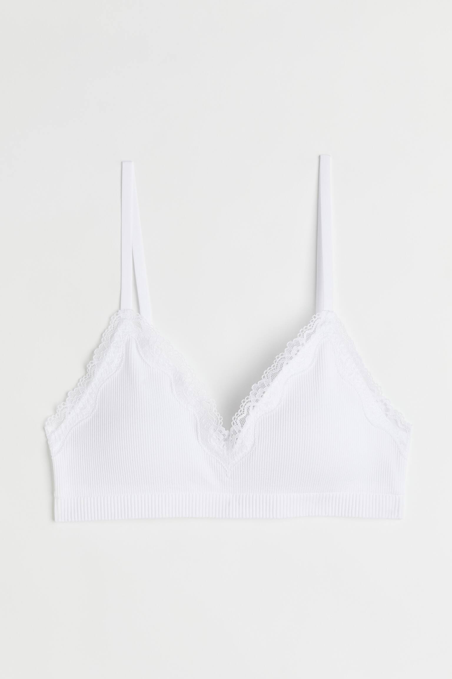 Seamless Padded Bra - White/White/Black - 1