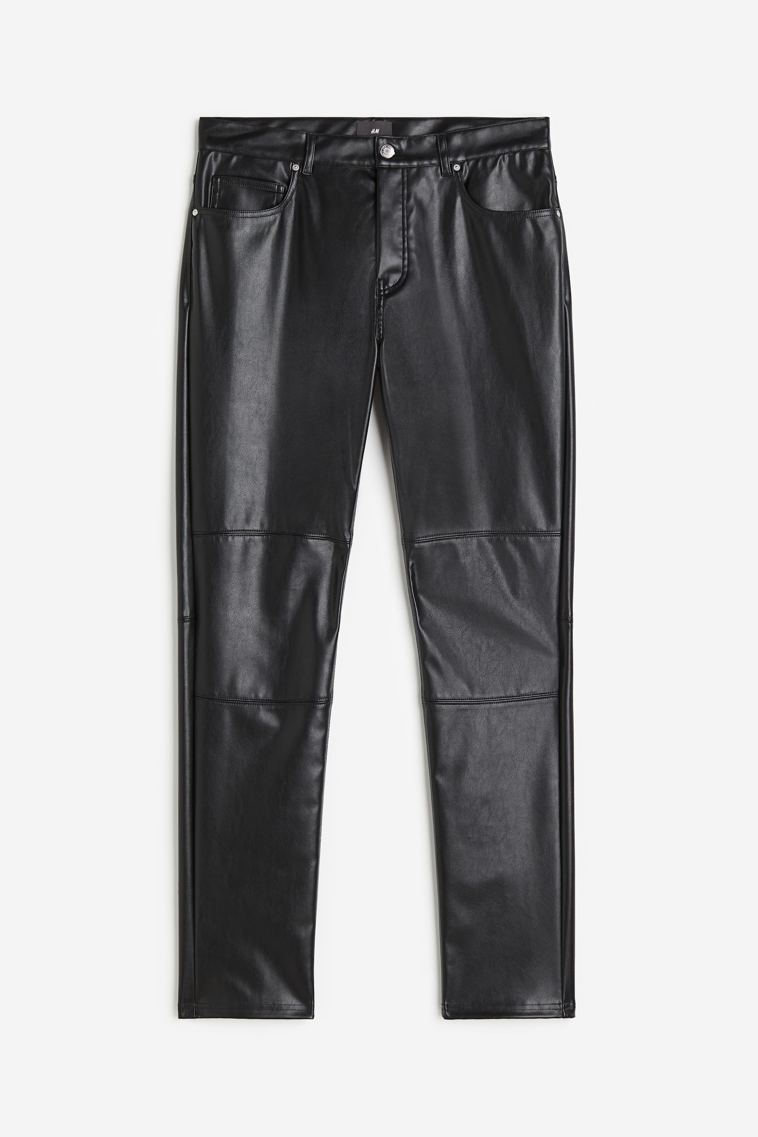 Slim Fit Trousers - Black/Dark brown - 1