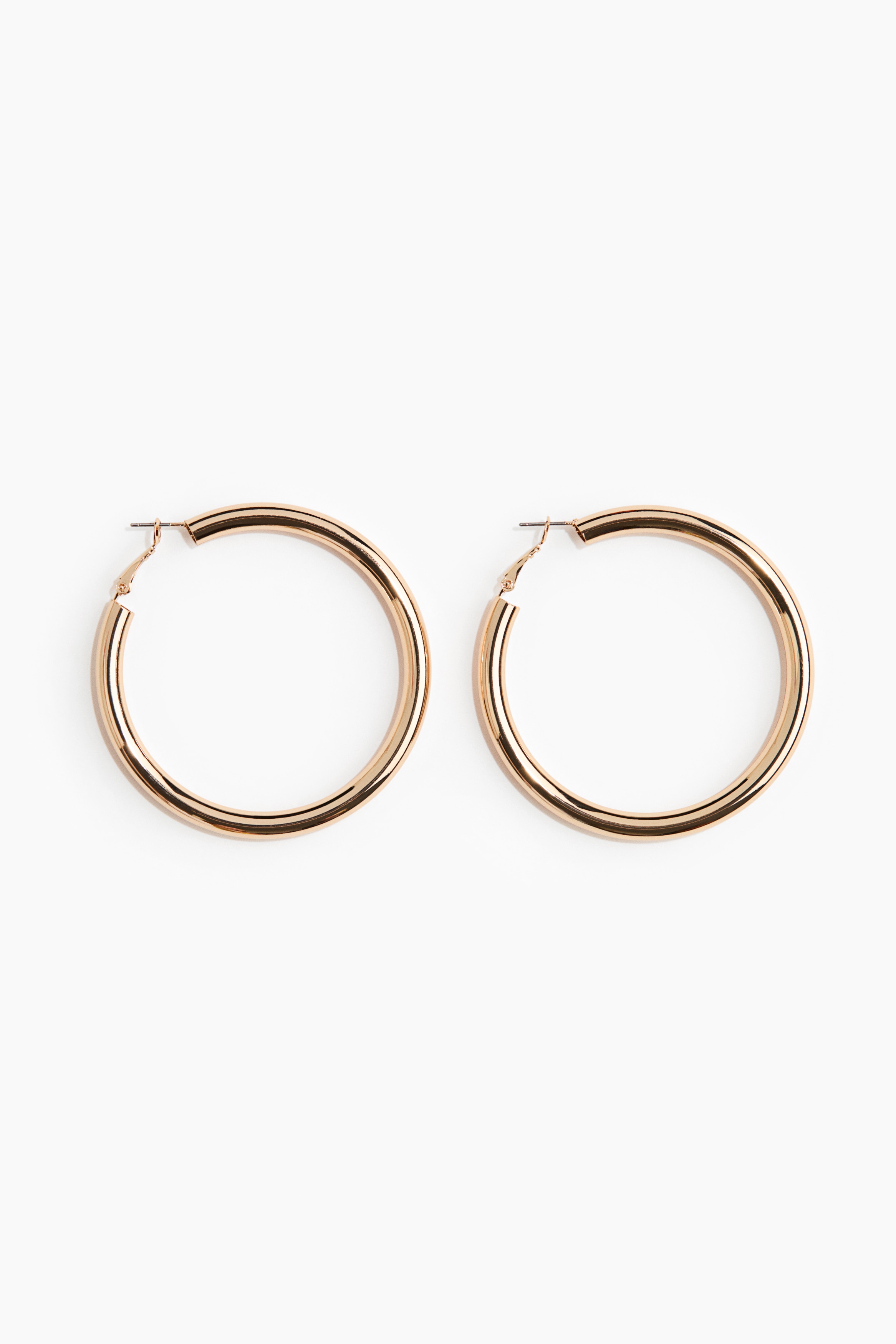 Hoop earrings - Gold-colored