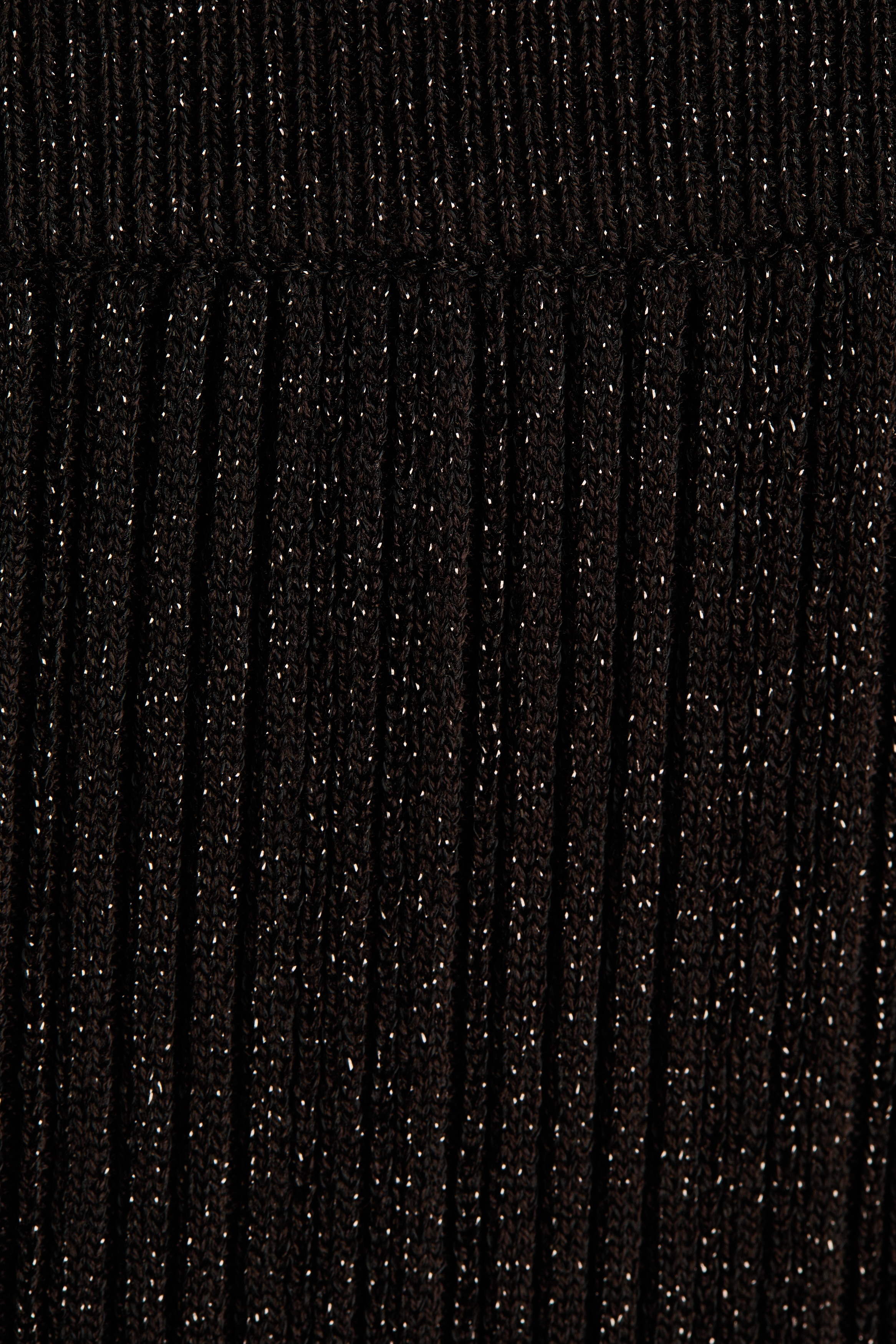 Shimmering rib-knit trousers