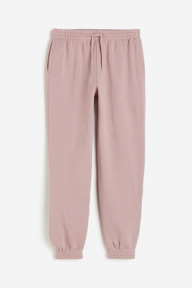 High-waisted joggers - Dusty pink marl/Black/Light grey marl/Dark grey/dc/dc/dc/dc/dc/dc/dc/dc - 1
