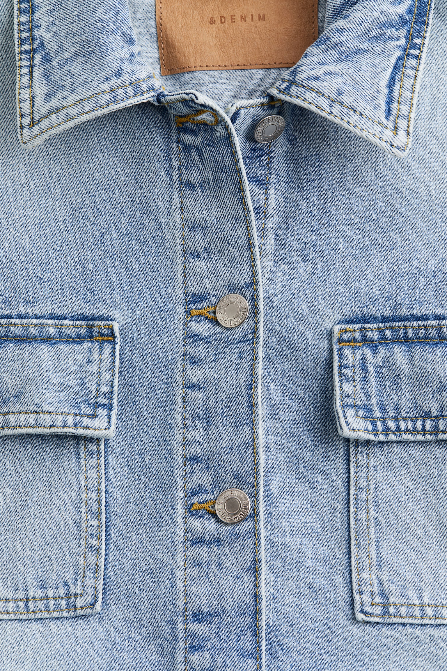 Tie Belt Denim Jacket - Light denim blue/Beige/Denim blue - 6