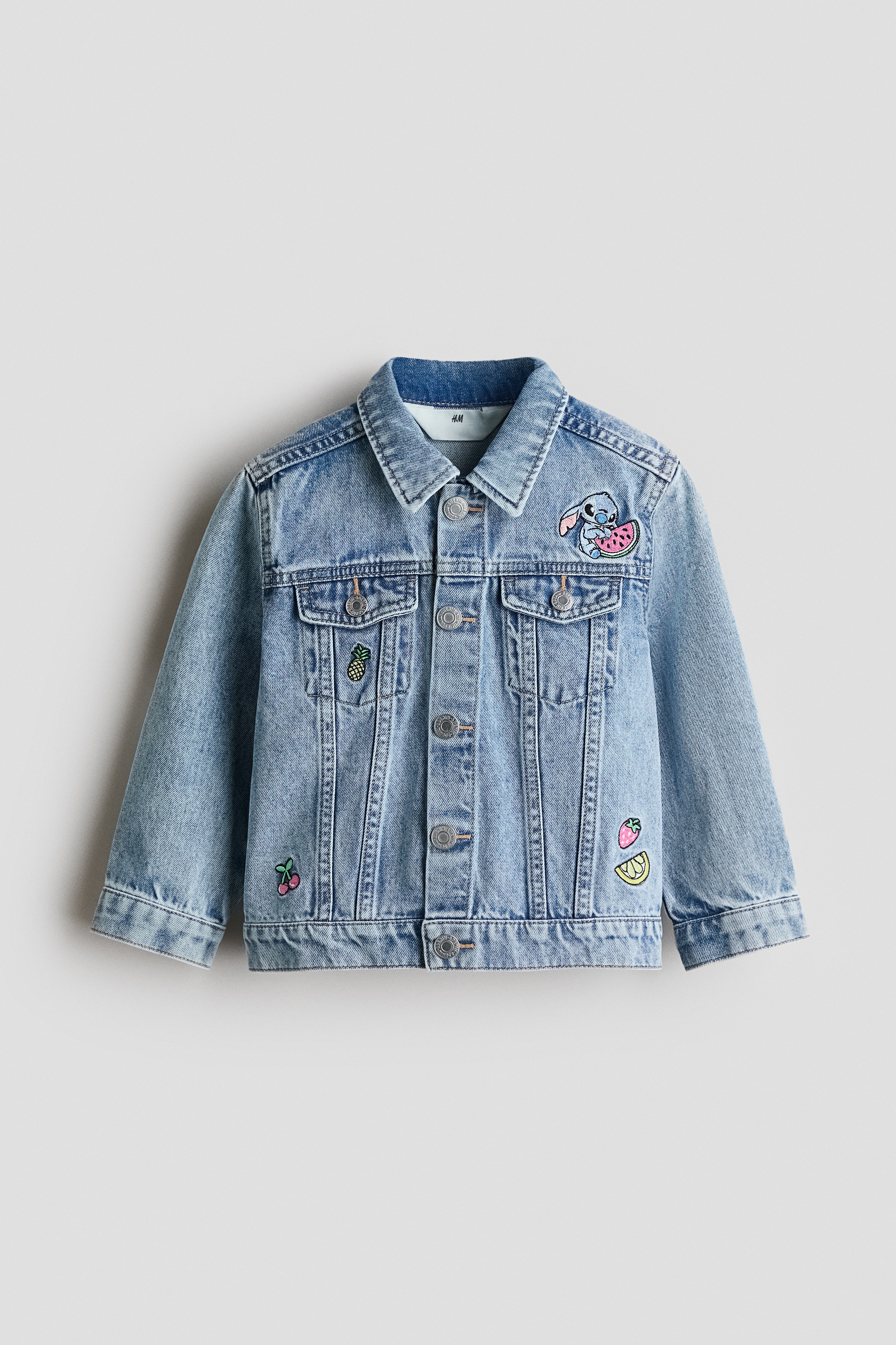 Printed Denim Jacket - Denim blue/Lilo & Stitch/White/Lilo & Stitch/Light denim blue/Lilo & Stitch