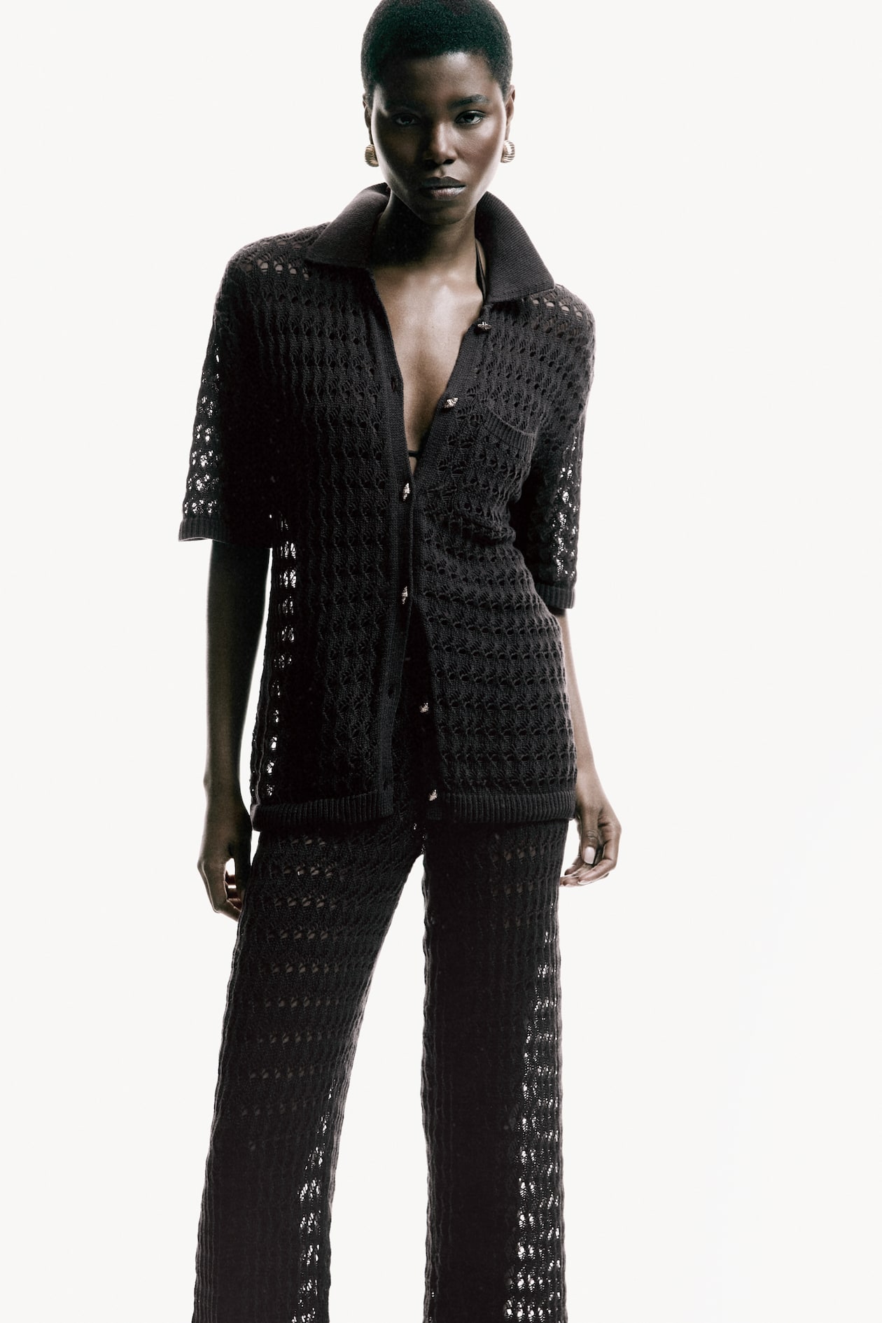 Crochet-Look Cotton Pants - image 5