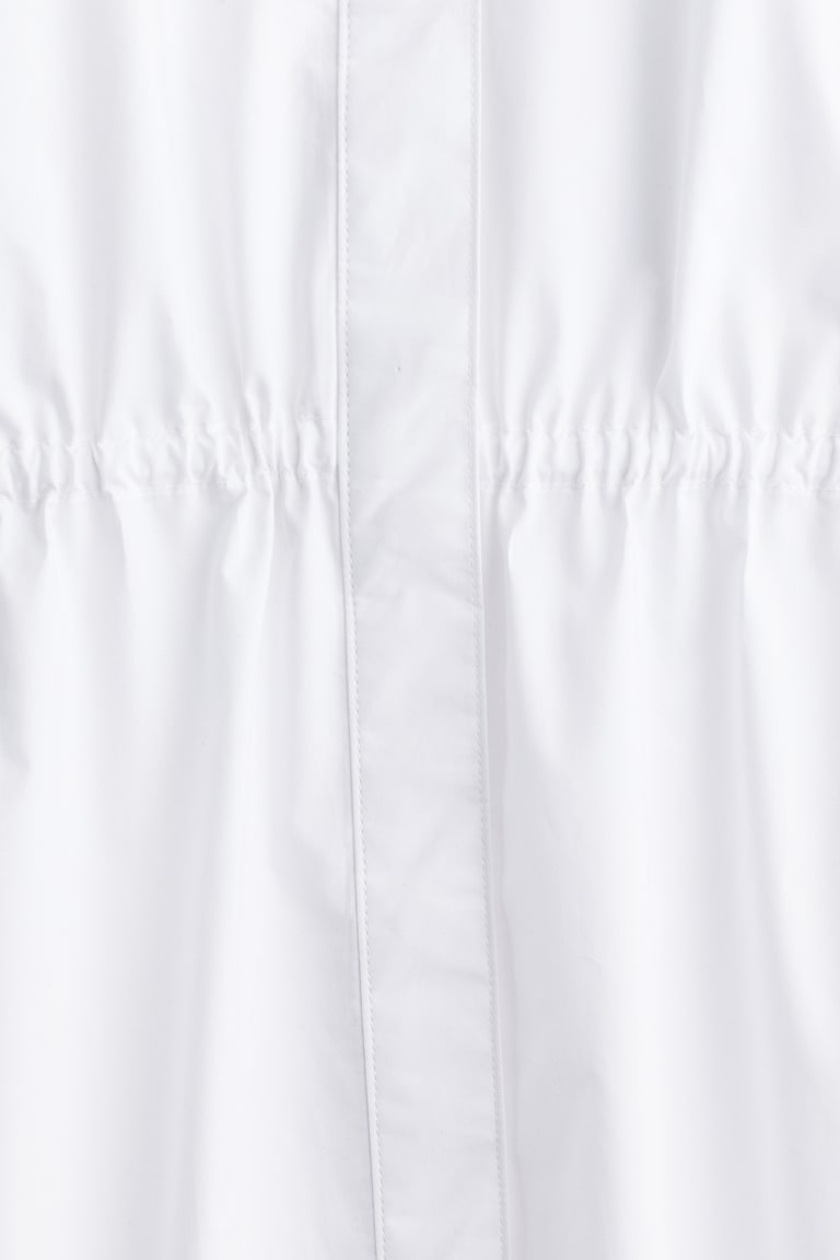 White Drawstring Texture Women's White Drawstring-detail cotton shirt | H&M GB
