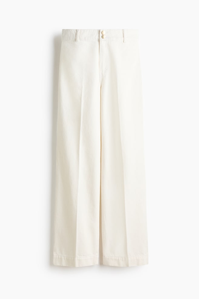 Wide High Waist Jeans - White/Light denim blue/Denim blue/Dark denim blue - 1