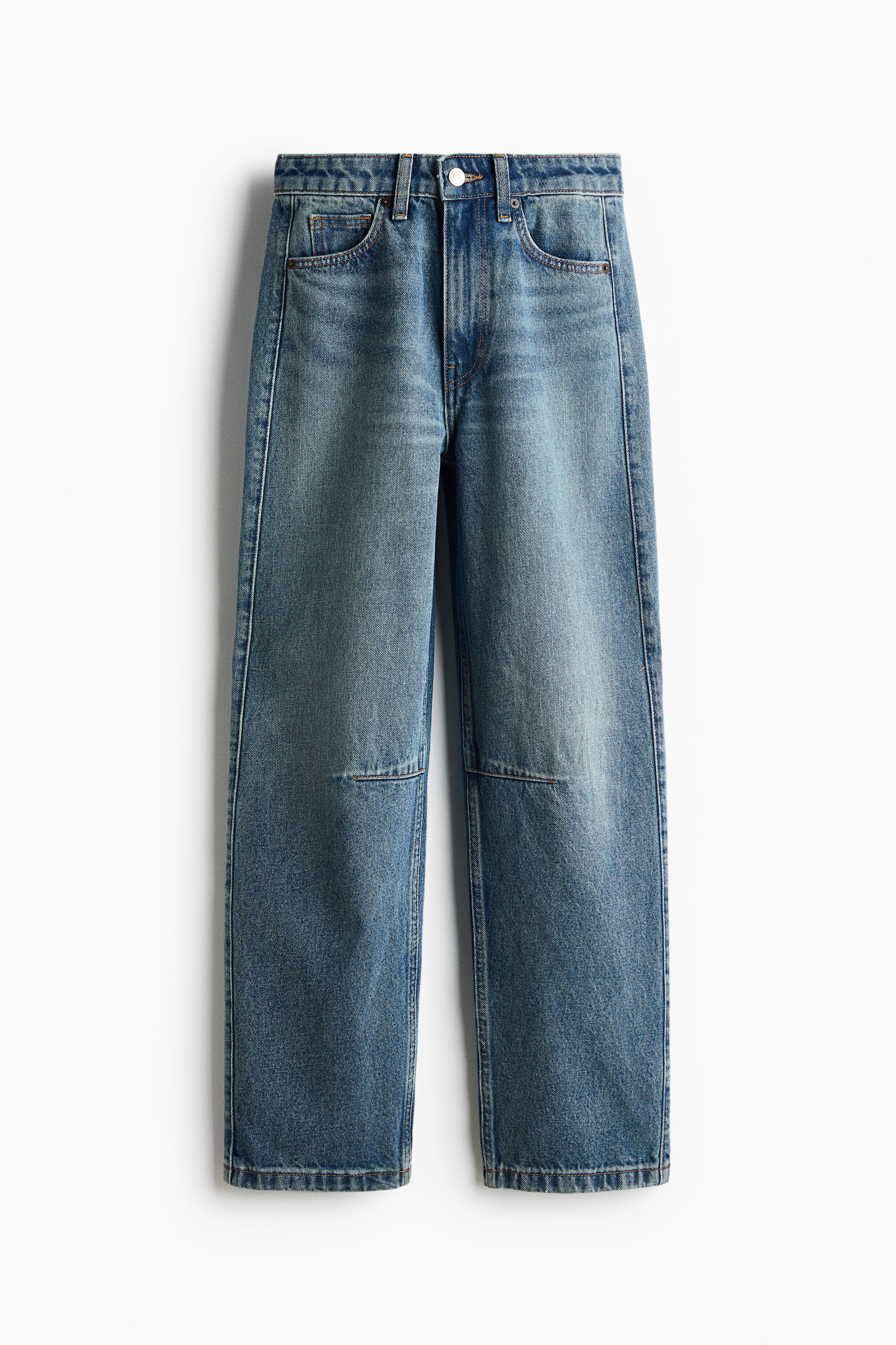 Barrel High Waist Jeans - Deniminsininen/Vaalea deniminsininen