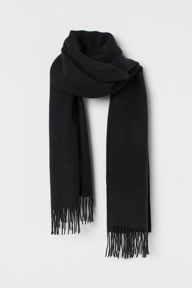 Cashmere scarf - Black/White