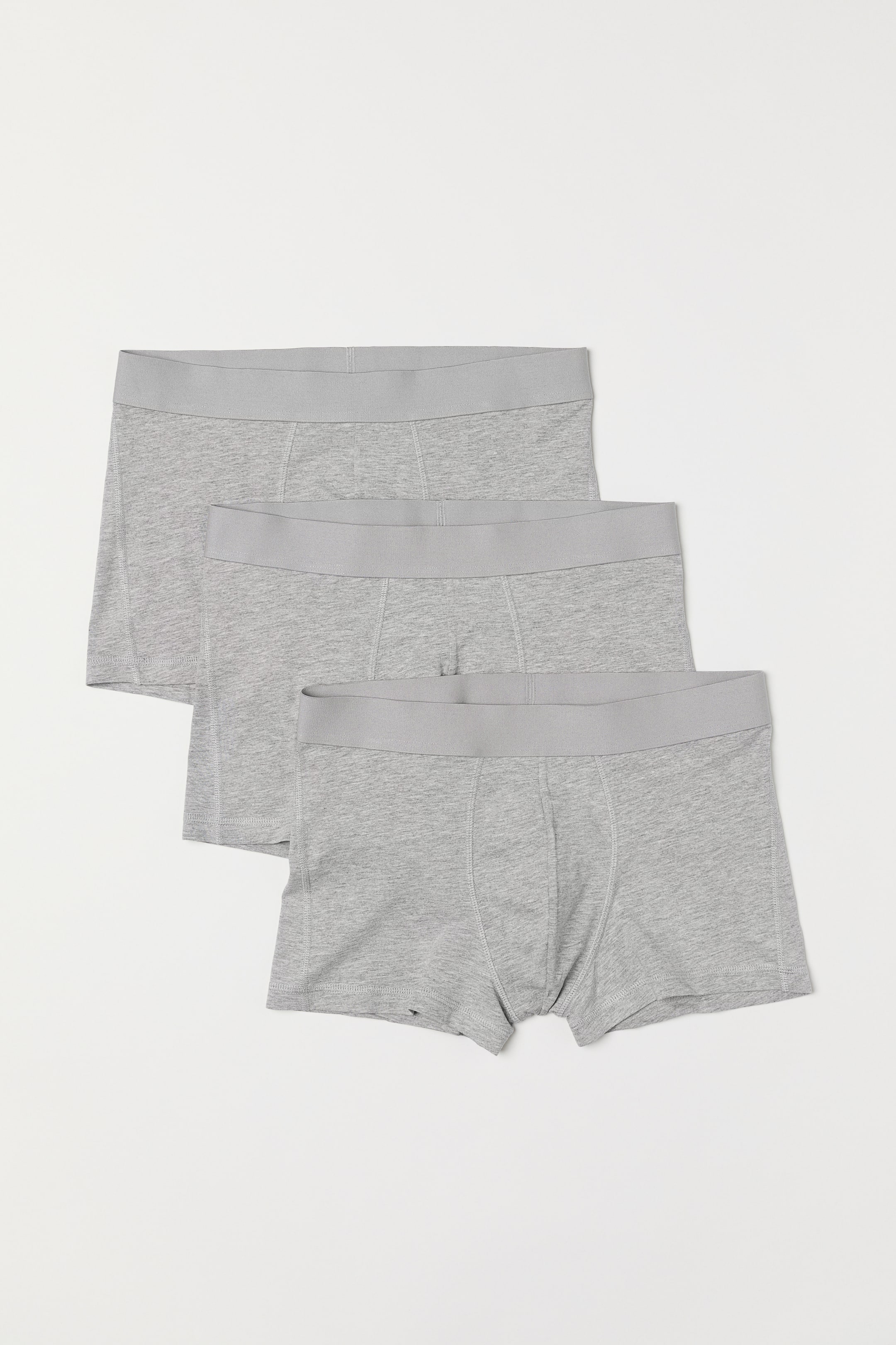 View larger image: 3-pack short trunks - Light grey marl - Men | H&M 1