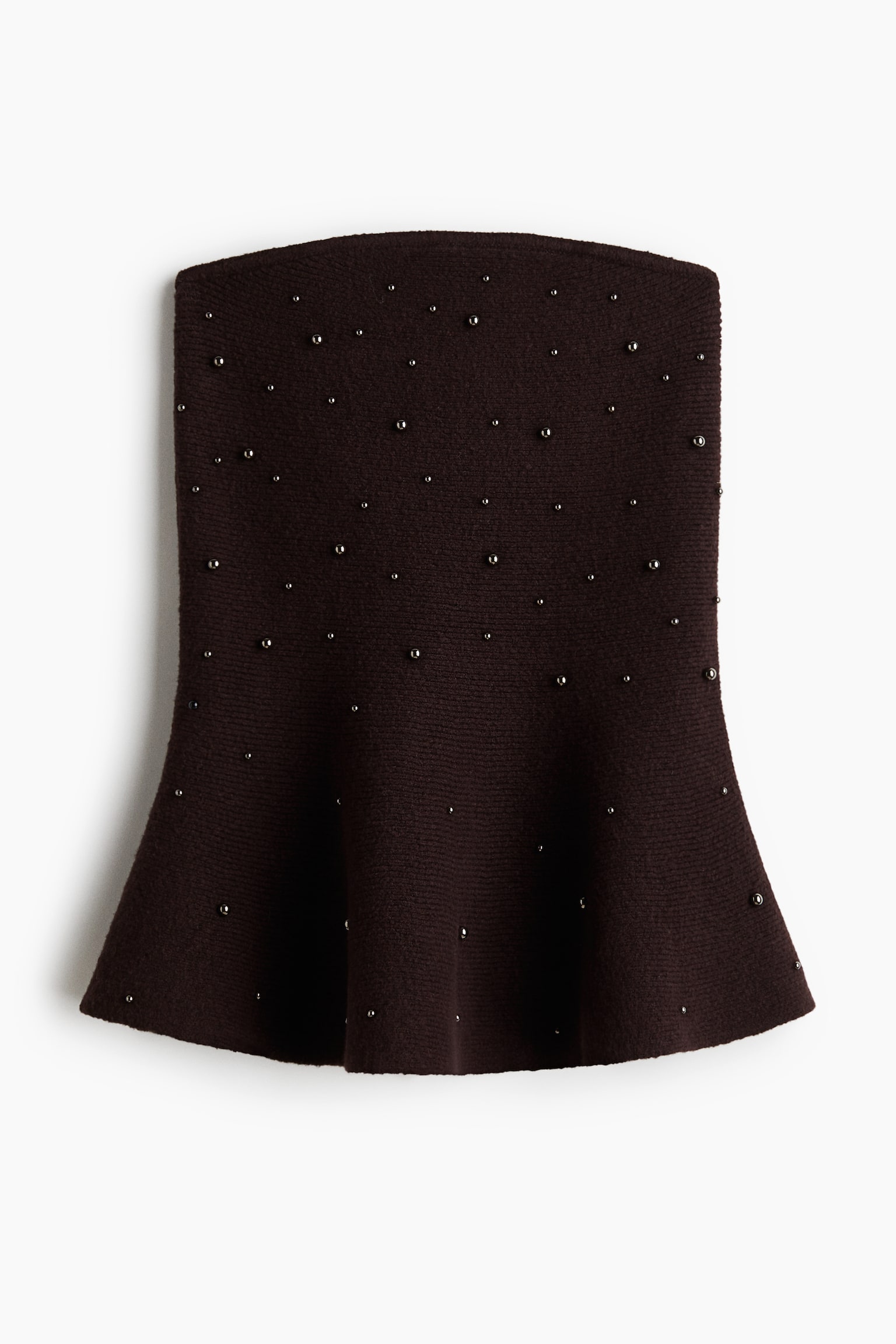Женский топ H&M Bead-Embellished Bandeau Top, цвет: Тёмный сливовый фиолетовый — фото 1