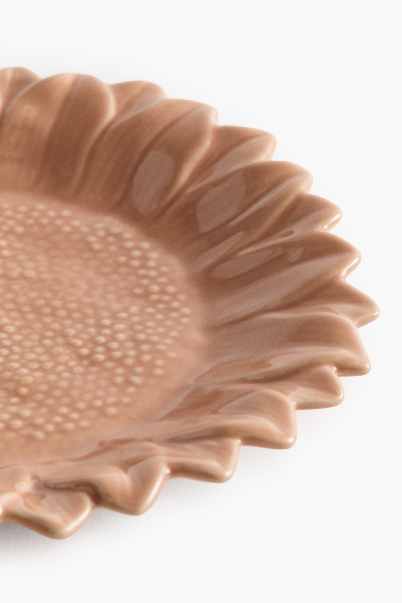 Sunflower-shaped mid plate - Orange/Light beige - 4