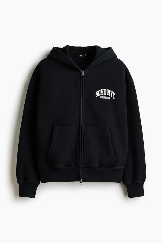 Мужские куртки H&M Oversized Printed Hooded Jacket