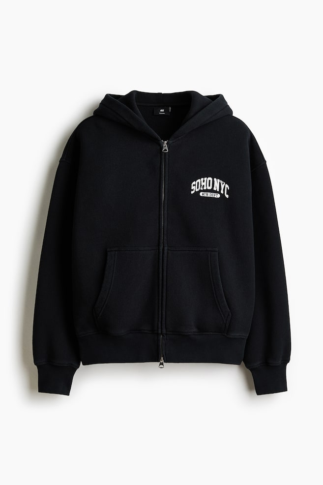 Hoodiejacke mit Print in Oversized Fit - Black/SoHo NYC/Marineblau/SoHo NYC/Graumeliert/Soho NYC - 1