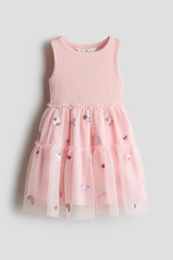Robe avec jupe en tulle - Rose ancien clair/cupcakes - 1
