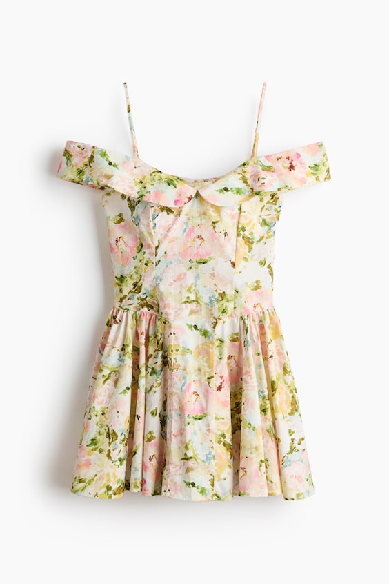 Женские платья H&M Open-Shoulder Poplin Dress
