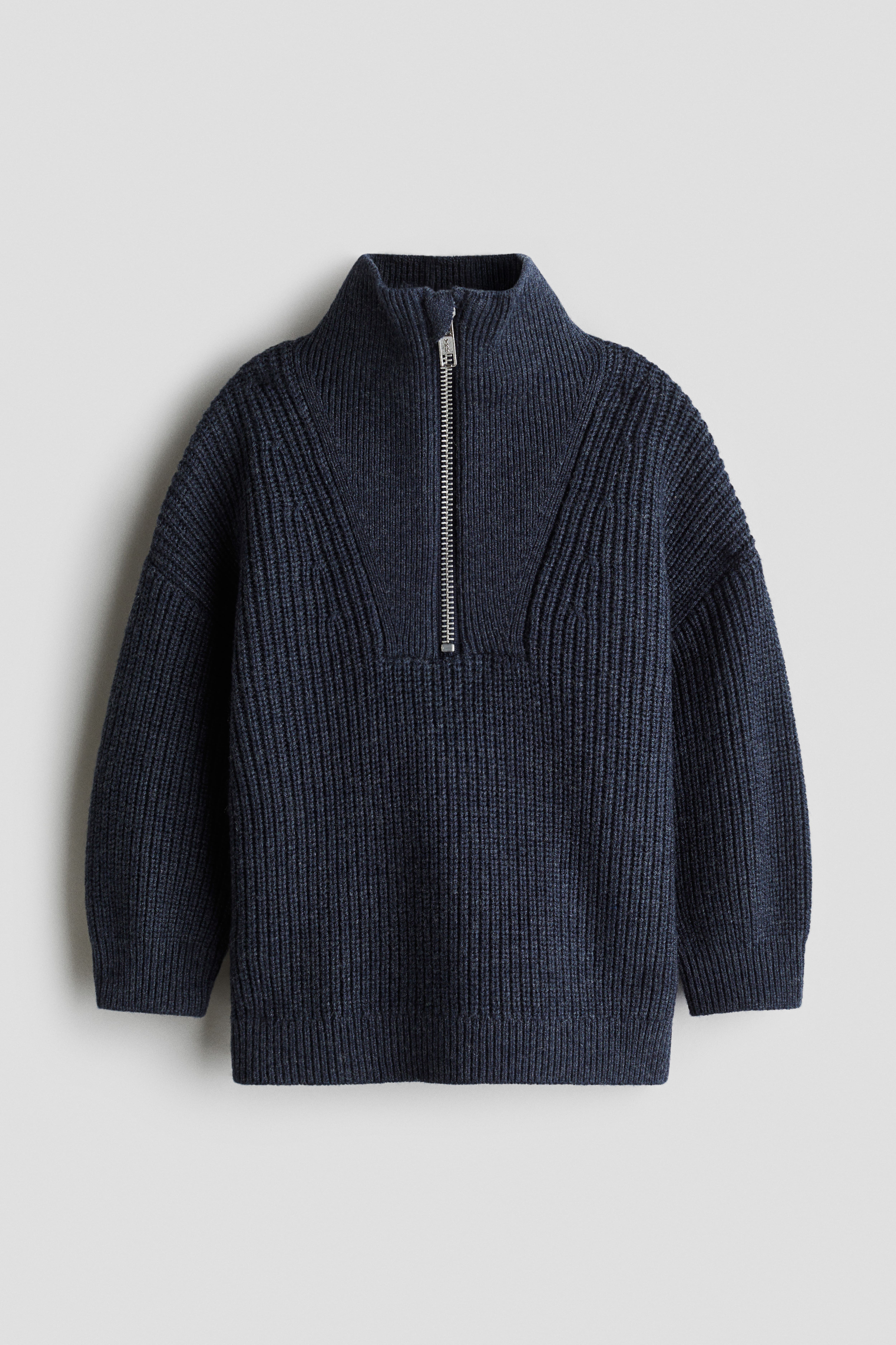 Wool-Blend Half-Zip Sweater