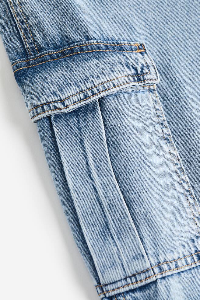H&M+ 90s Baggy High Cargo Jeans - Denim blue - 7