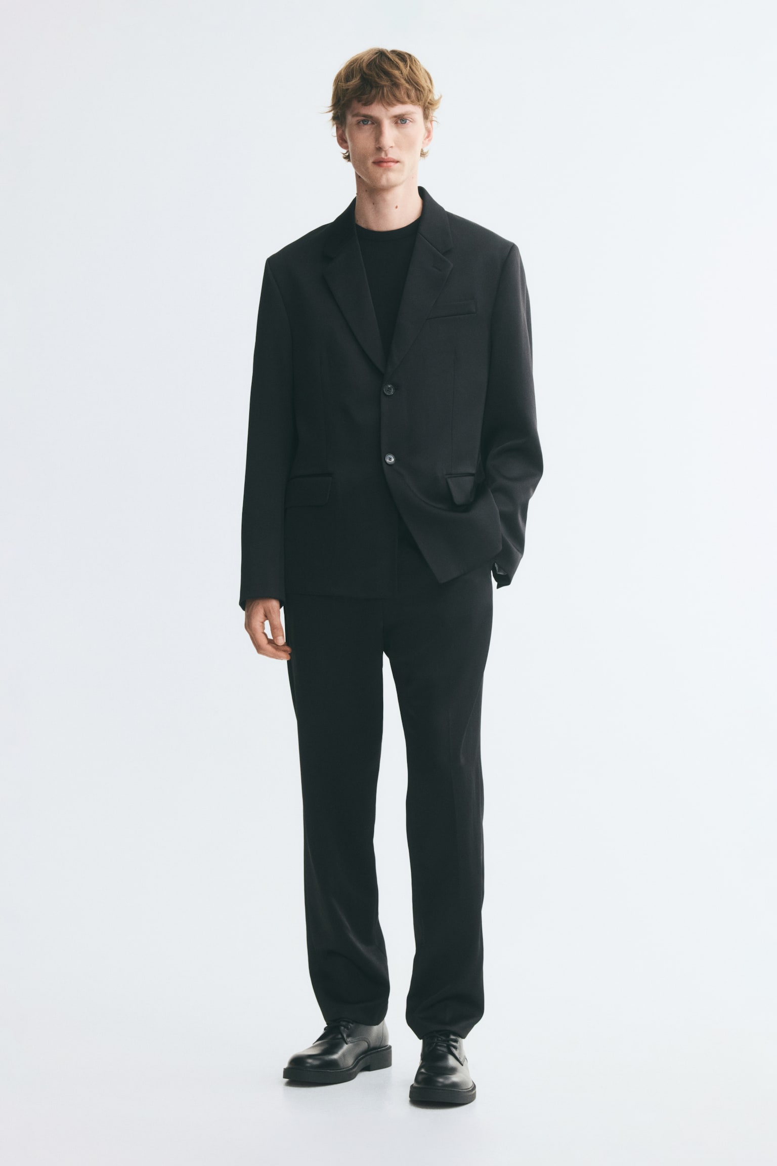 Мужская куртка H&M Regular-Fit Single-Breasted, цвет: Чёрный — фото 4