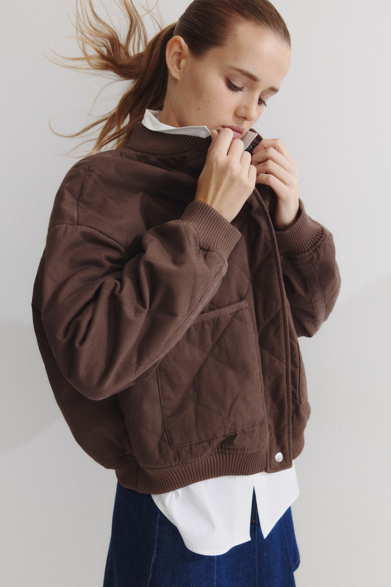 Quilted Bomber Jacket