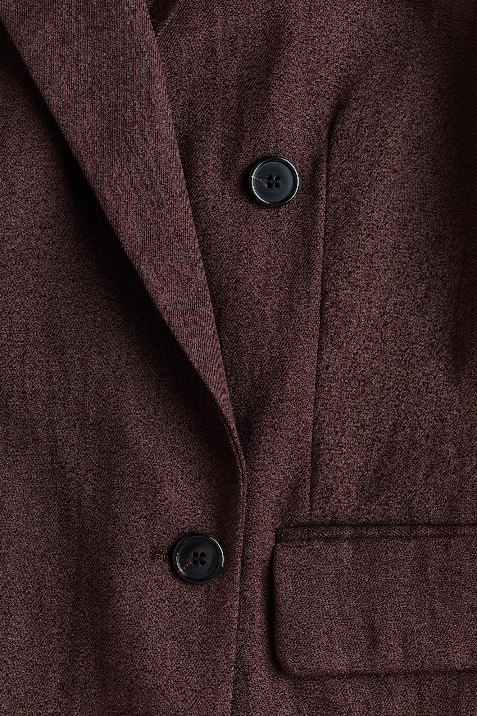 Женский пиджак H&M Double-Breasted Blazer, цвет: Тёмный коричневый — фото 6