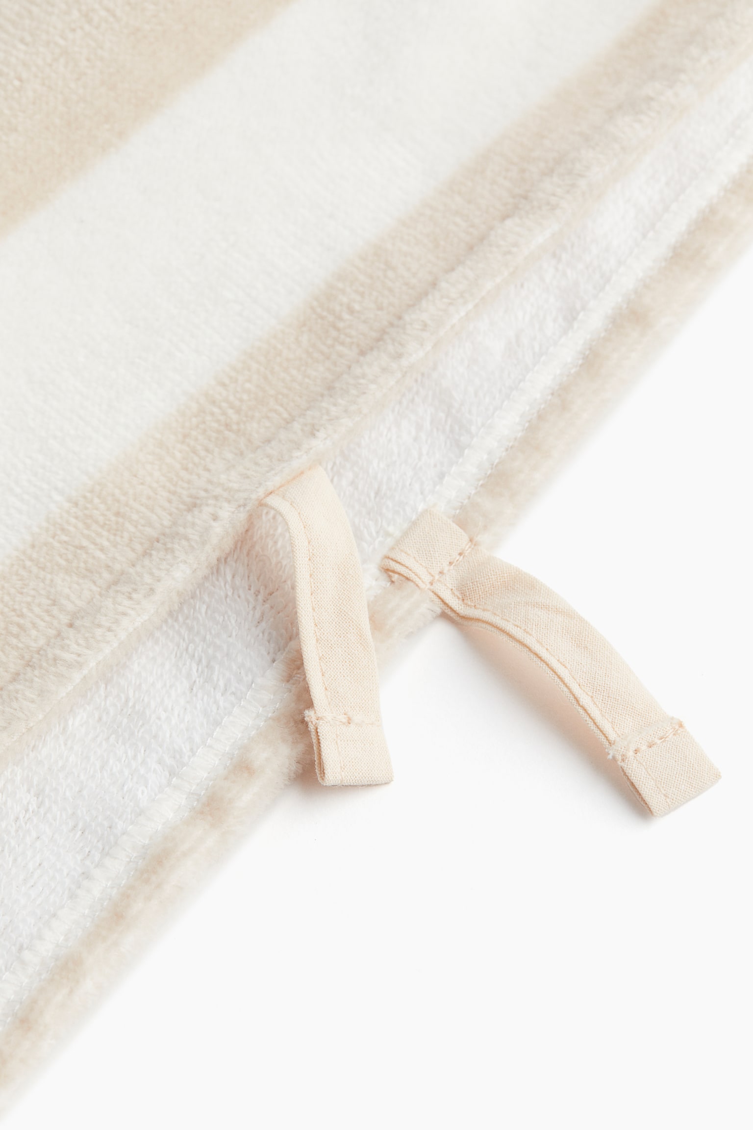 Baby poncho towel - Light beige/Striped - 3