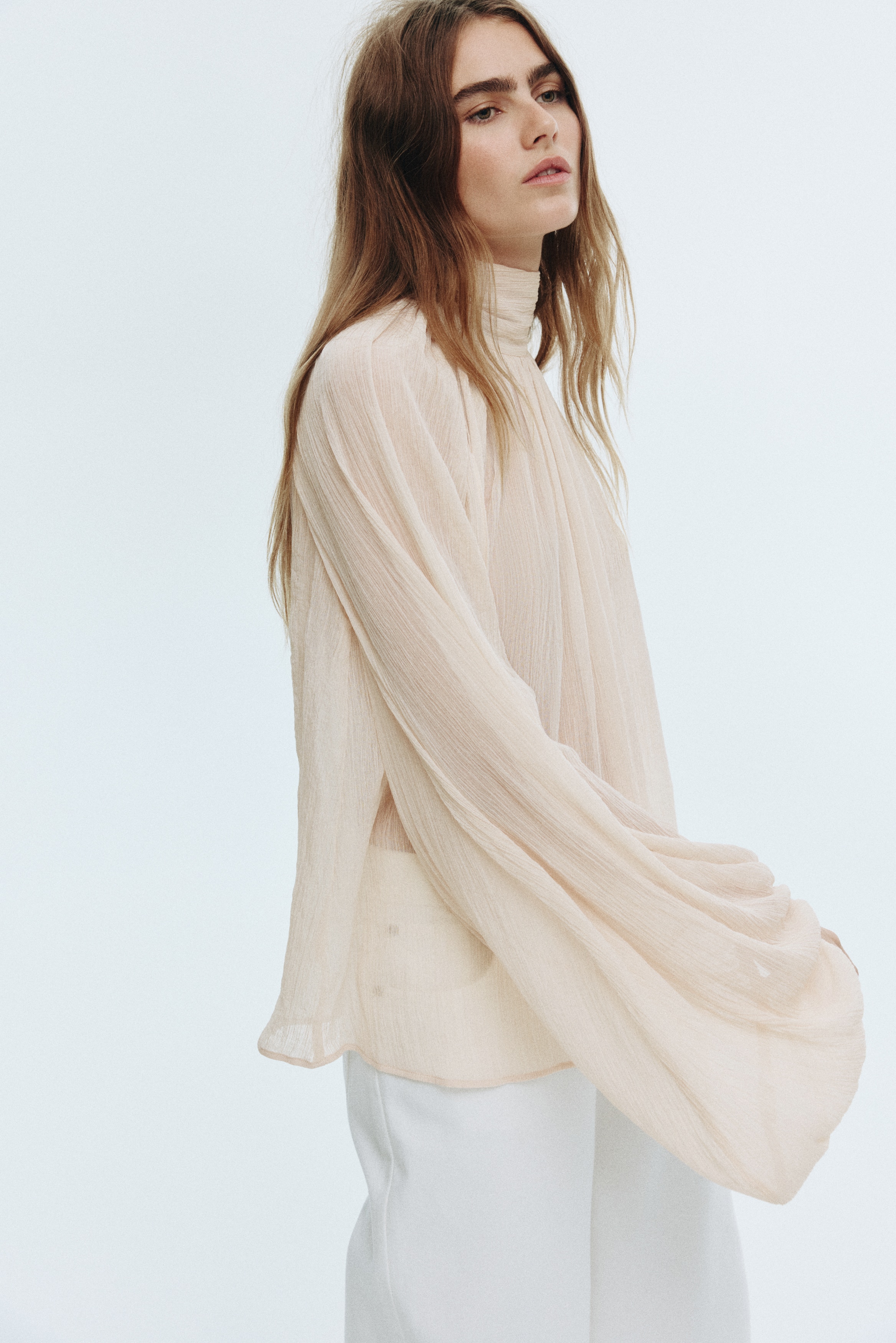 Tie-neck blouse
