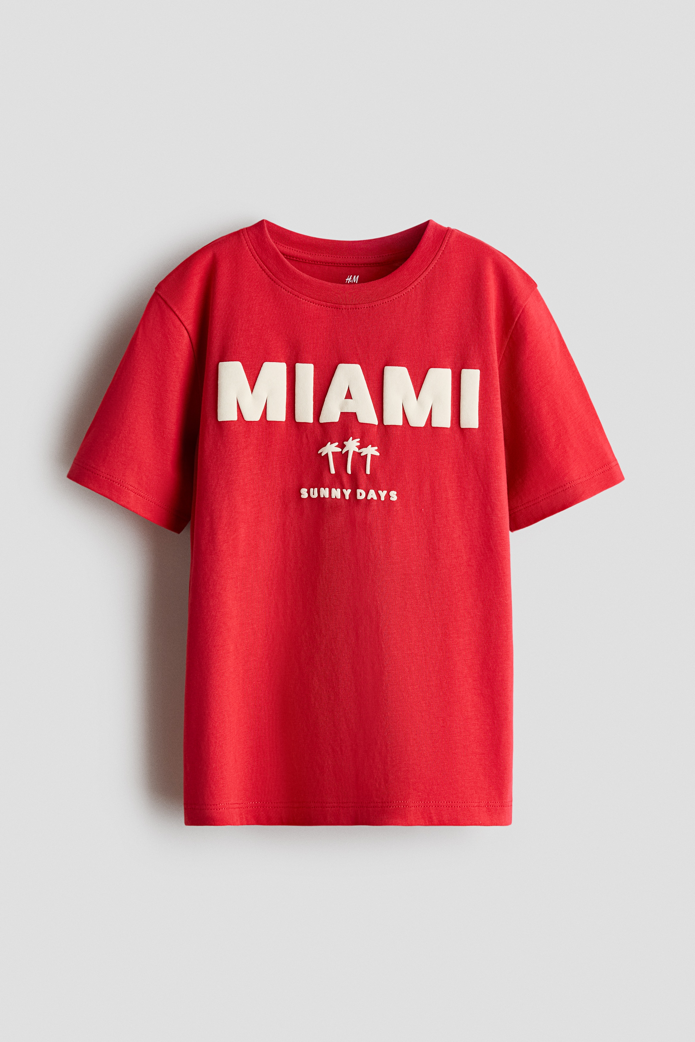 Red/Miami Printed Cotton T-Shirt for kids | H&M US