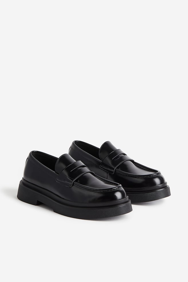 Chunky loafers - Black/Light beige - 3