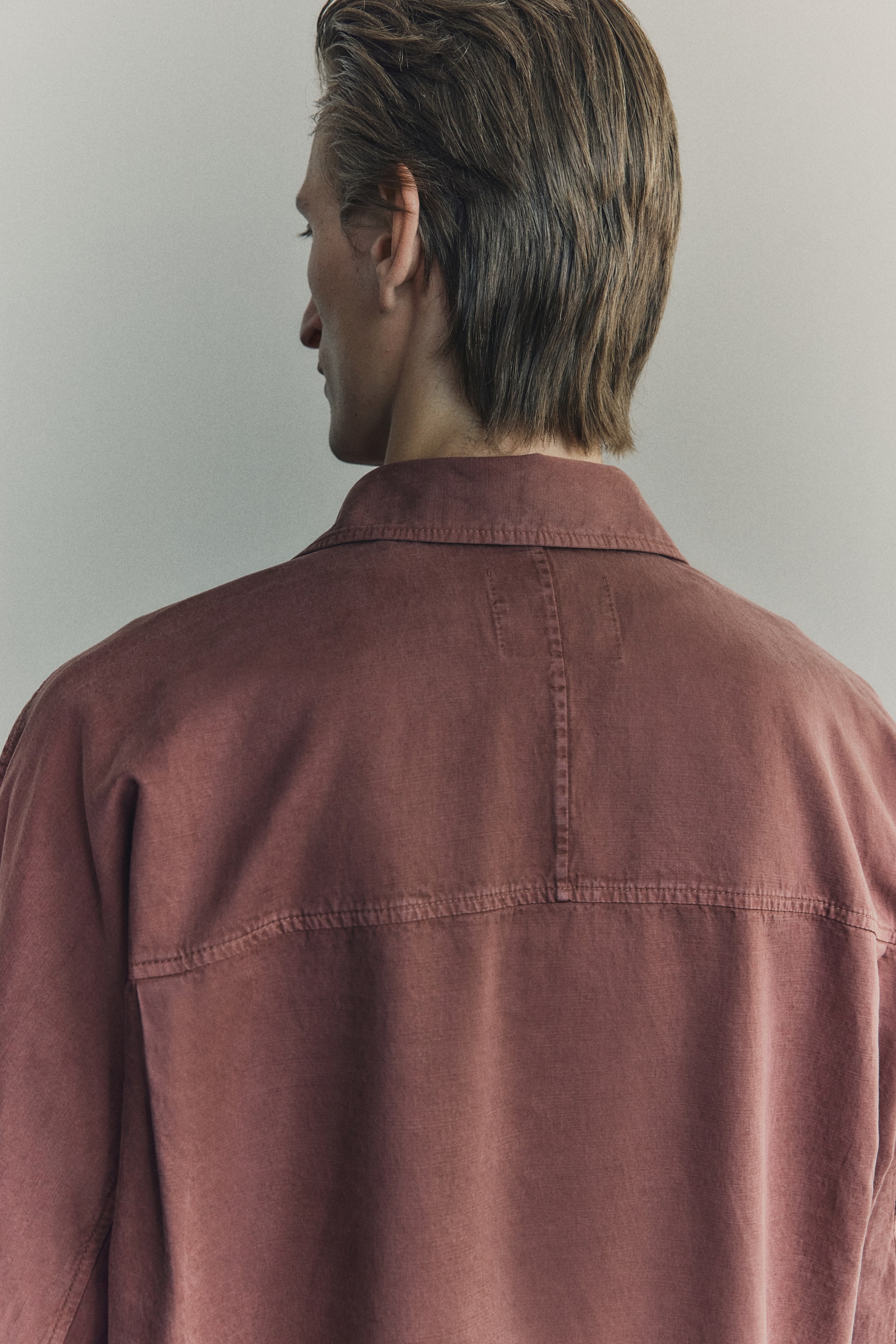 Ingrandisci l'immagine: Camicia Popover Loose Fit - Rosa polvere scuro - UOMO | H&M CH 4