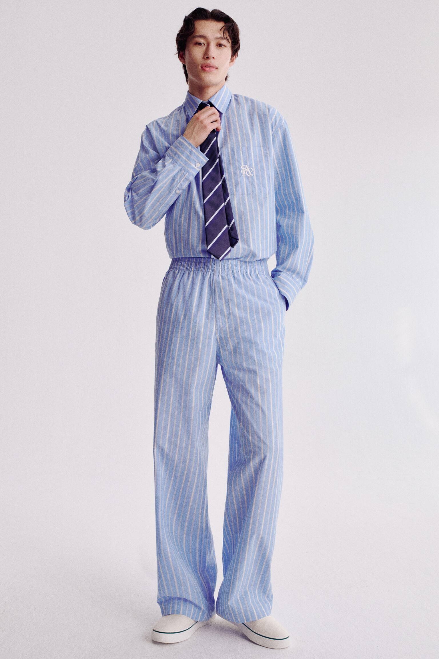 Hose Relaxed Fit - Hellblau/Gestreift - 2