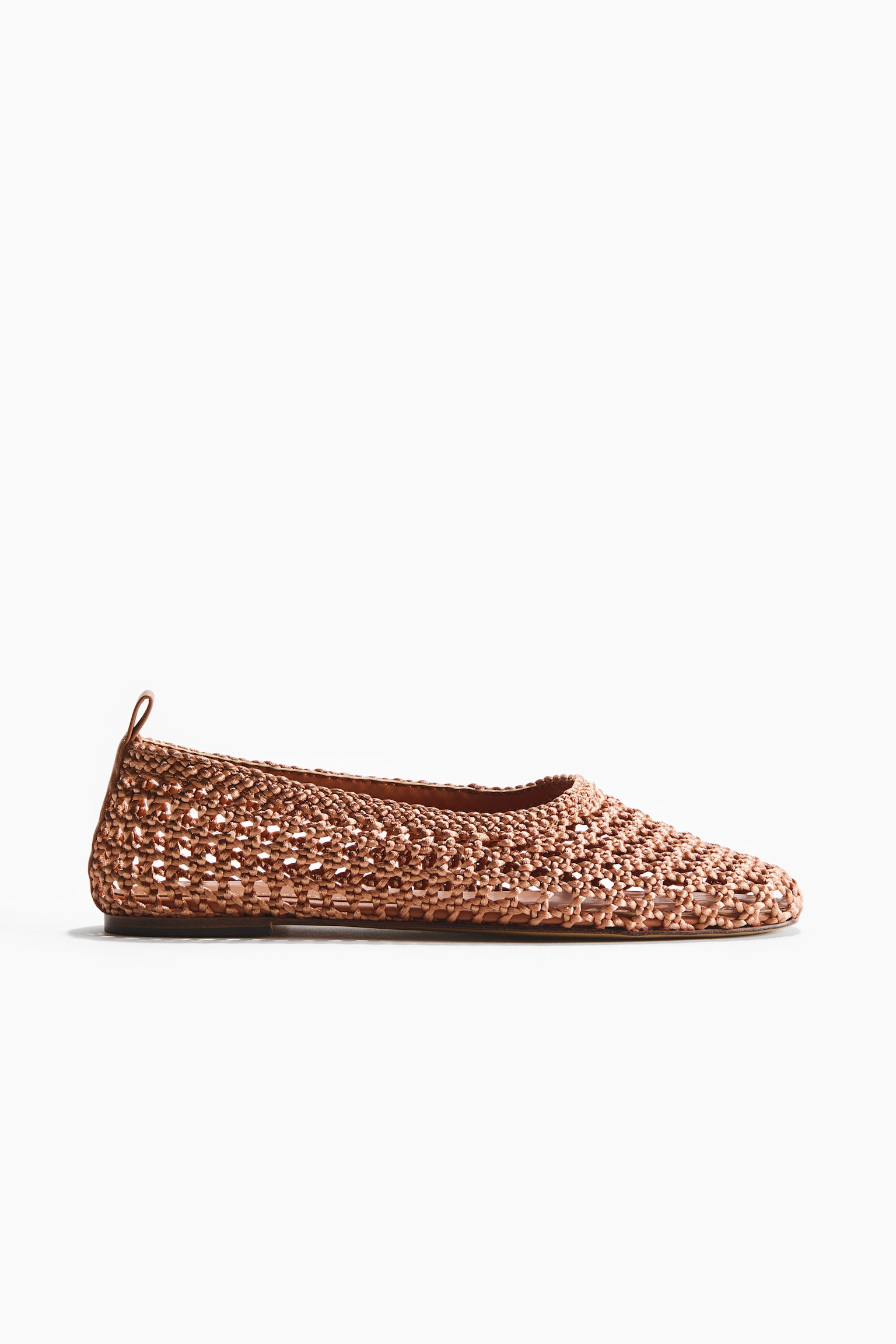 Braided ballet pumps - Dusty pink/Dark brown/Light blue - 4