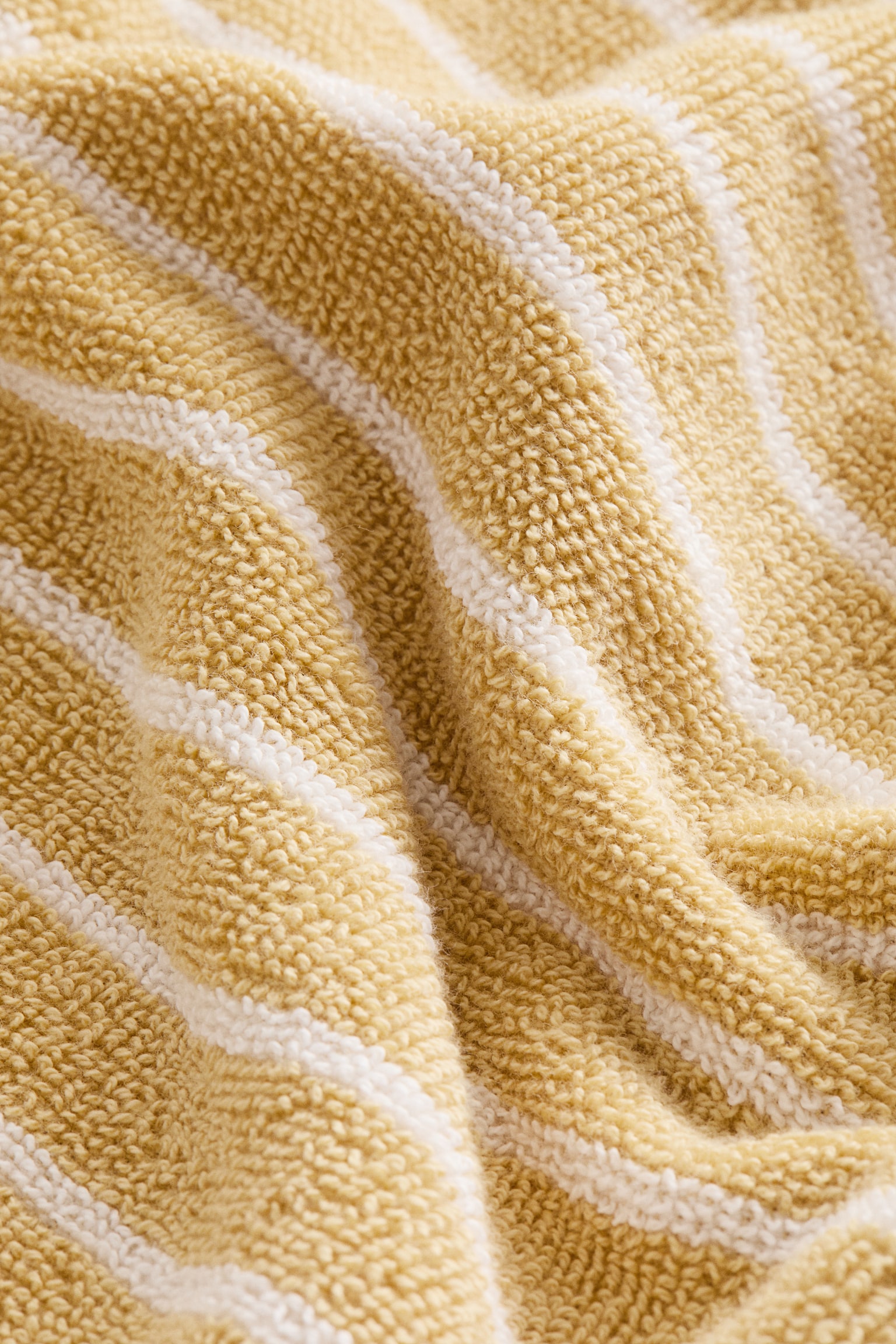 Cotton terry dressing gown - Yellow/Striped/Powder pink/Light blue/Striped/Light beige/Striped - 2